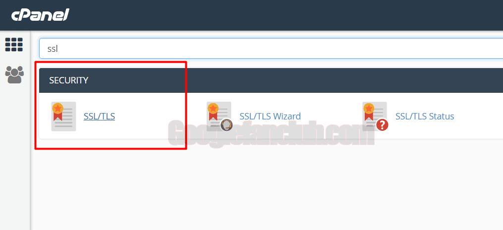 1 cpanelde SSL TLS menüsüne tıklayınız