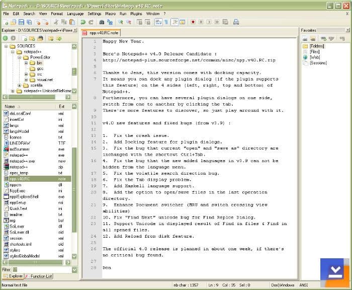 Notepad ++ (Notepad Plus) Text Editörü