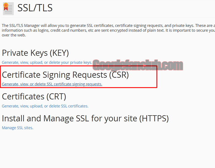 Certificate Signing Request (CSR)