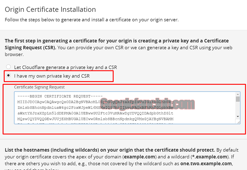 Cloudflare'den sertifika oluşturuyoruz